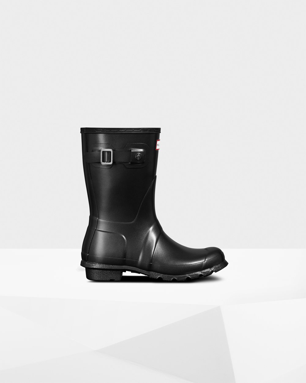 Womens Hunter Original Pearlized - Short Rain Boots Black - 8035-HIRQL